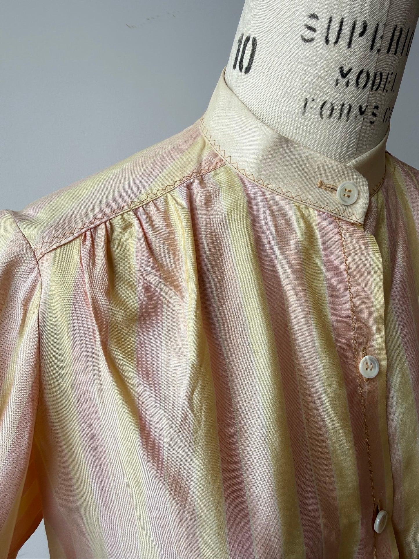 60s Lord & Taylor silk striped dress