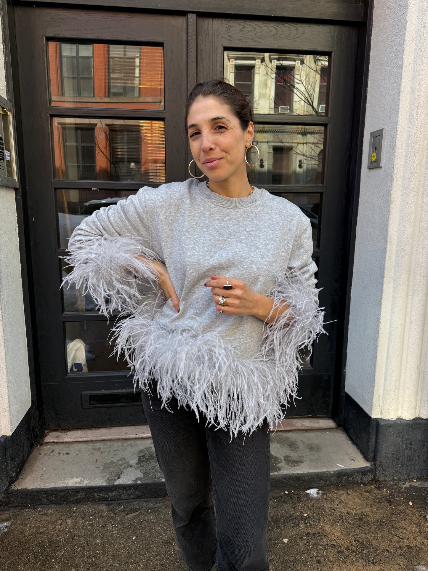 The Coco Sweatshirt - grey and grey