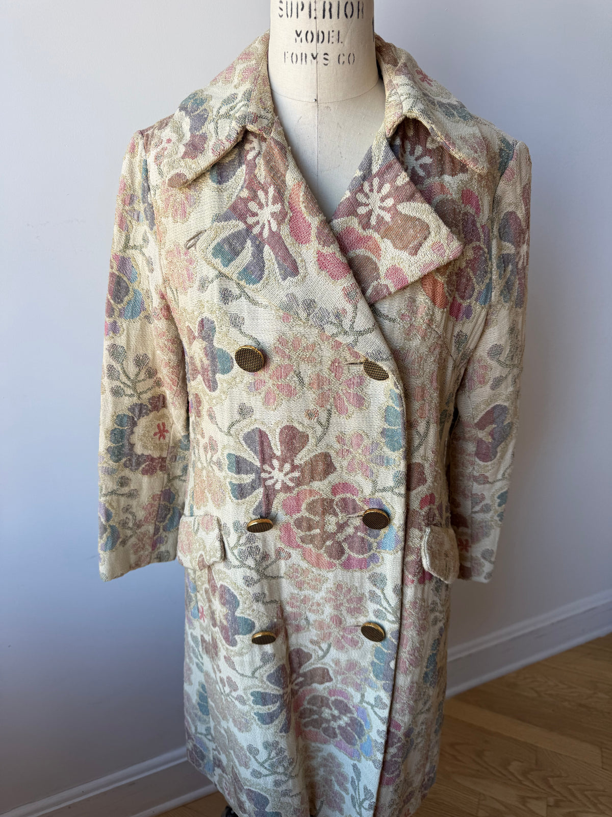 1960s Union Made Tapestry Style Brocade Coat