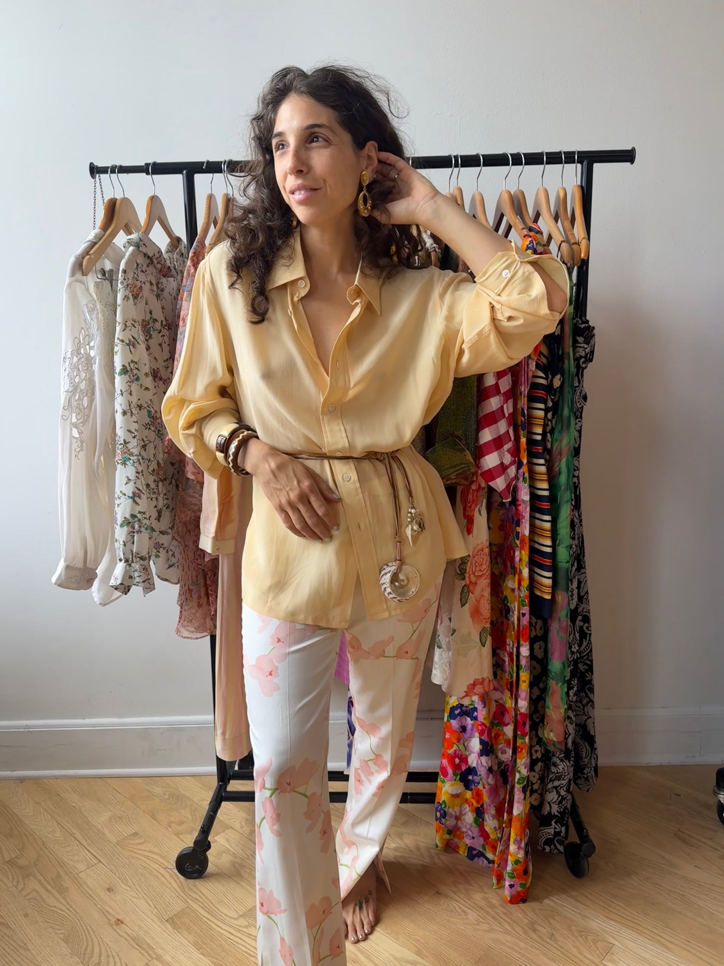 Vintage Butter Yellow Silk Givenchy Blouse