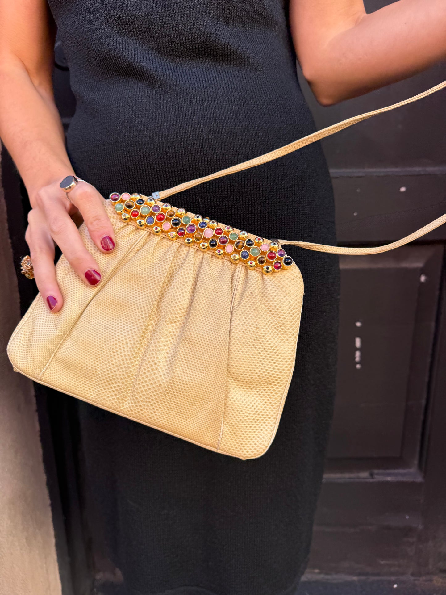 Judith Leiber Crystal Lizard bag