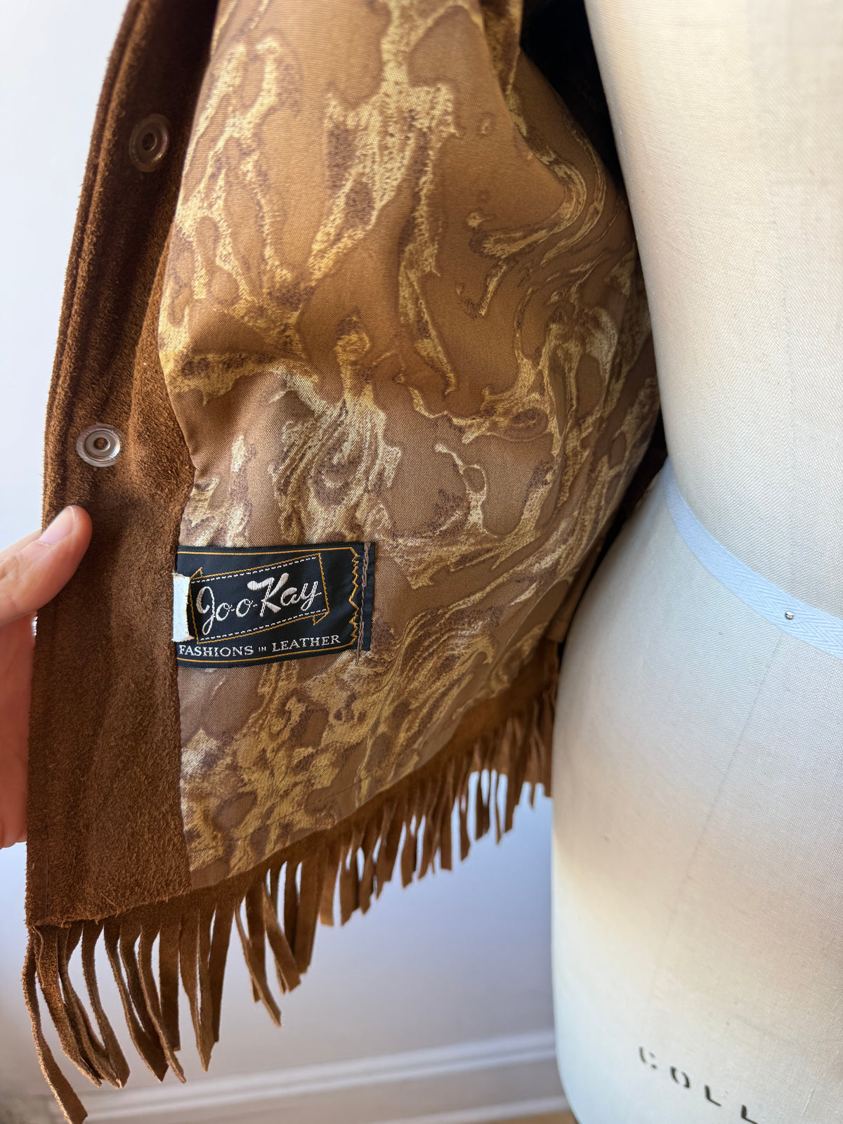 1960s Joo Kay Suede Fringe Jacket
