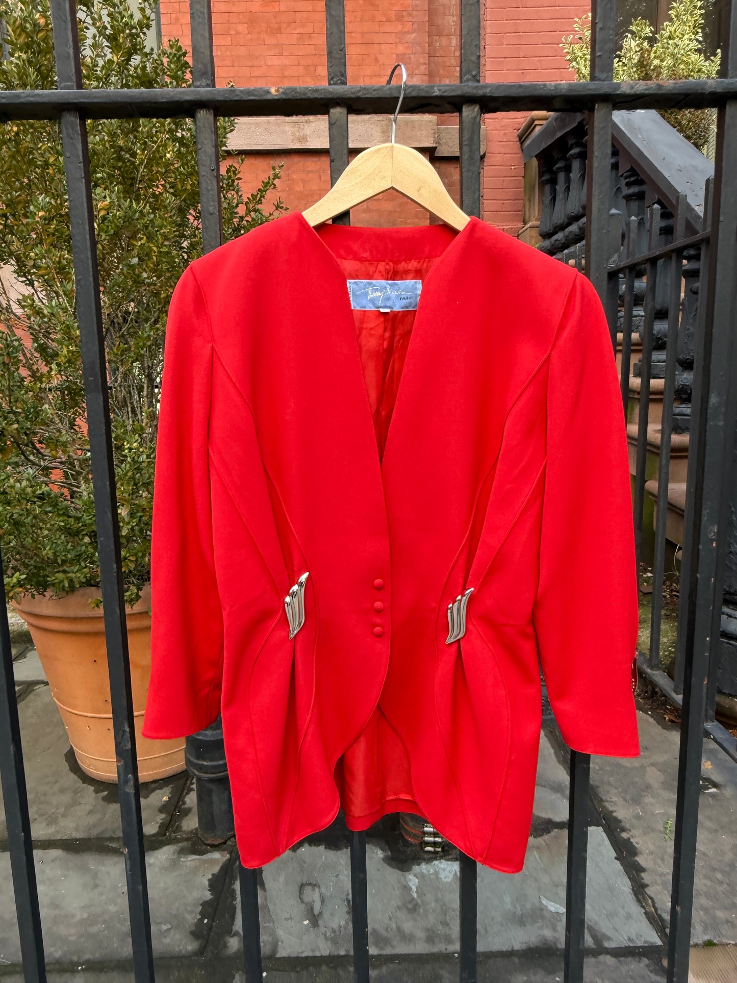 80s/90s Mugler Cherry Red Jacket