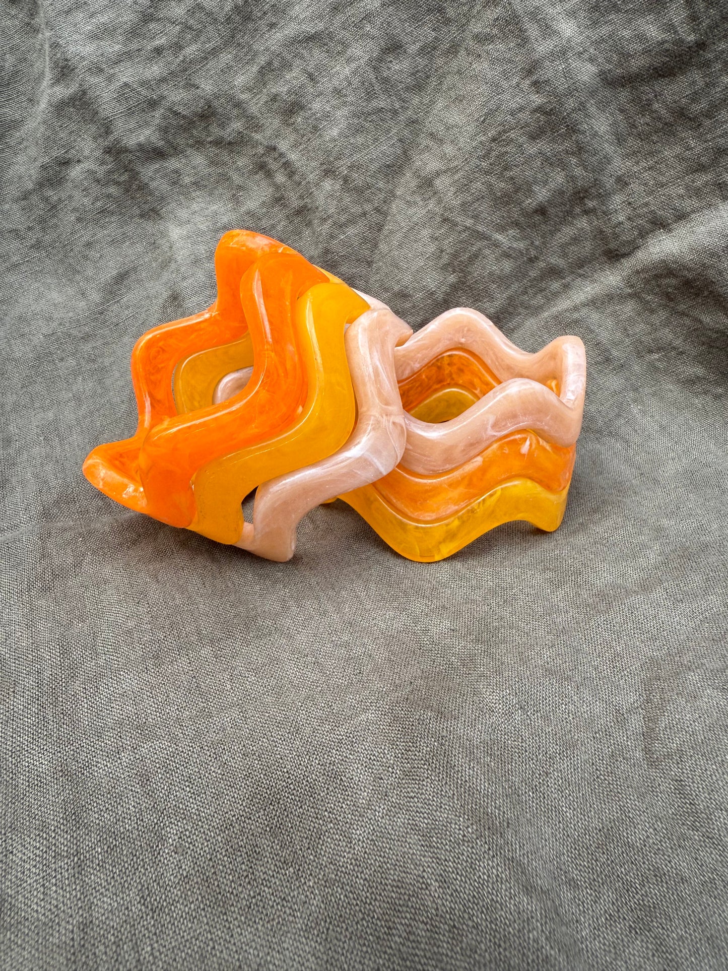 60s Parisian Galalith Swirl Bangles