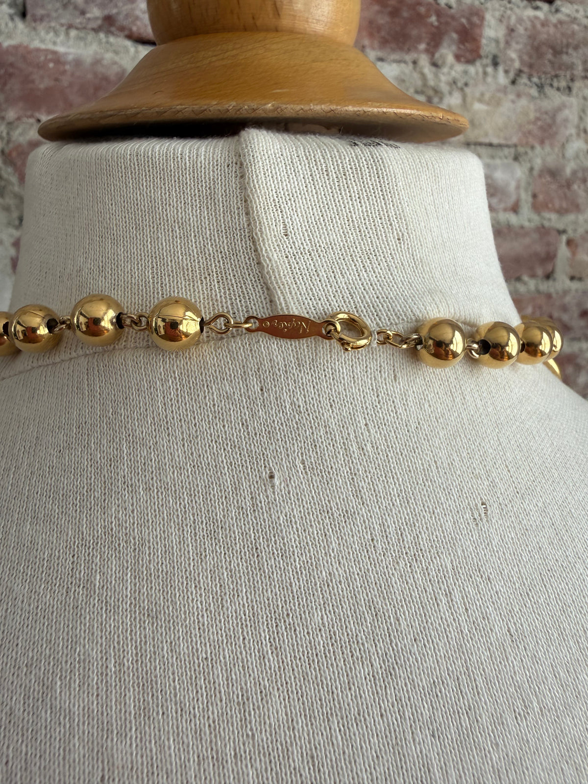 Vintage Napier heart charm necklace