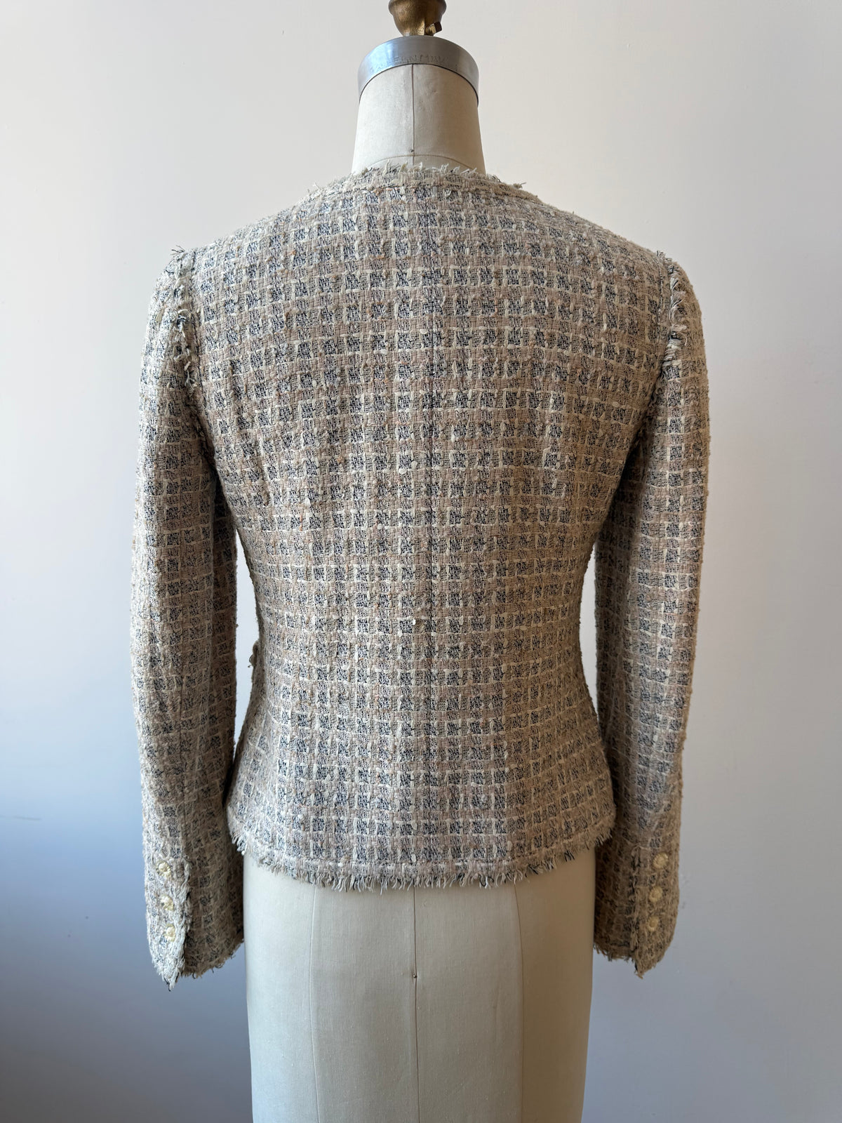 2004 Chanel Spring Cream Tweed Jacket