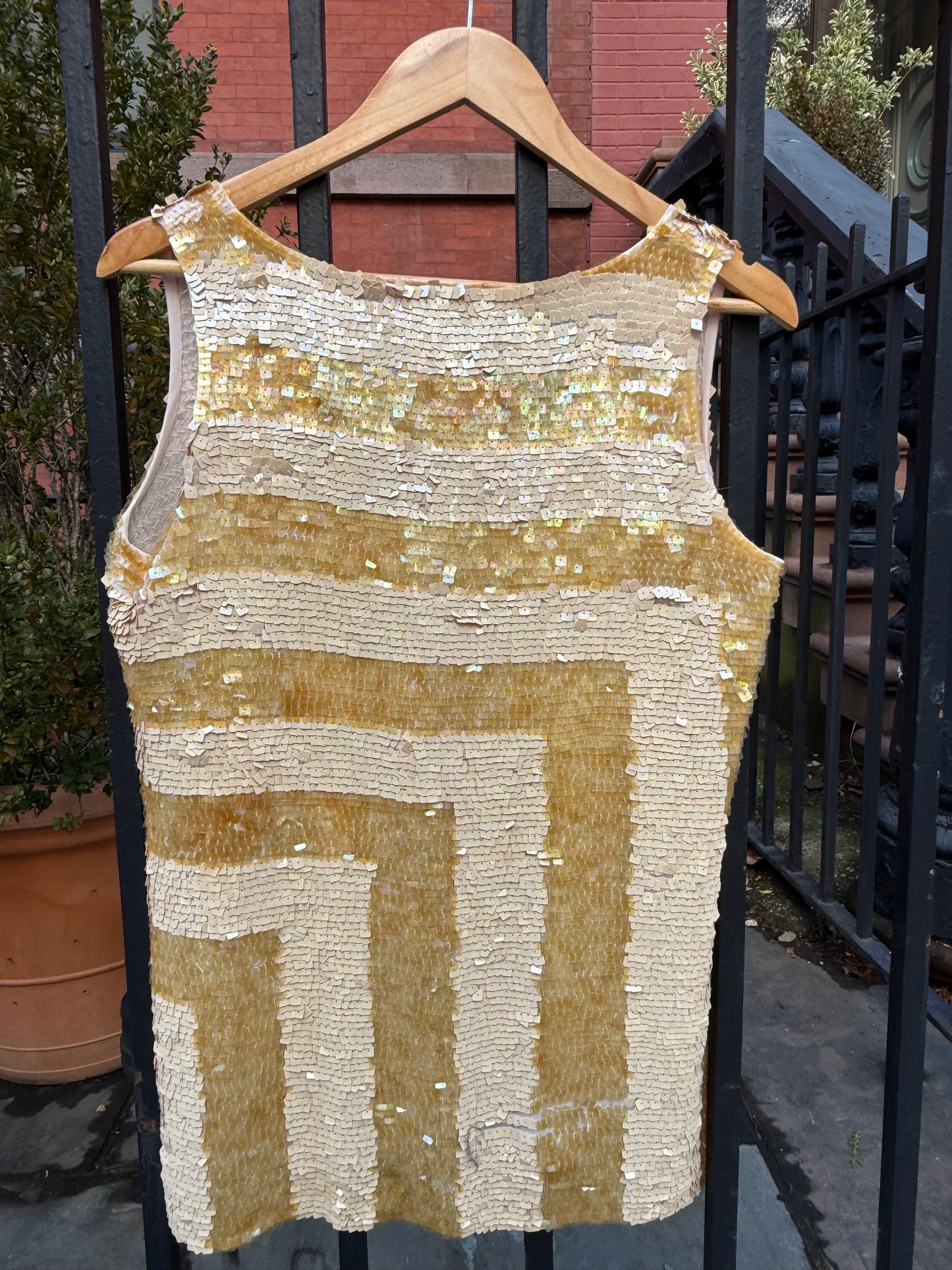 Vintage striped sequin tunic