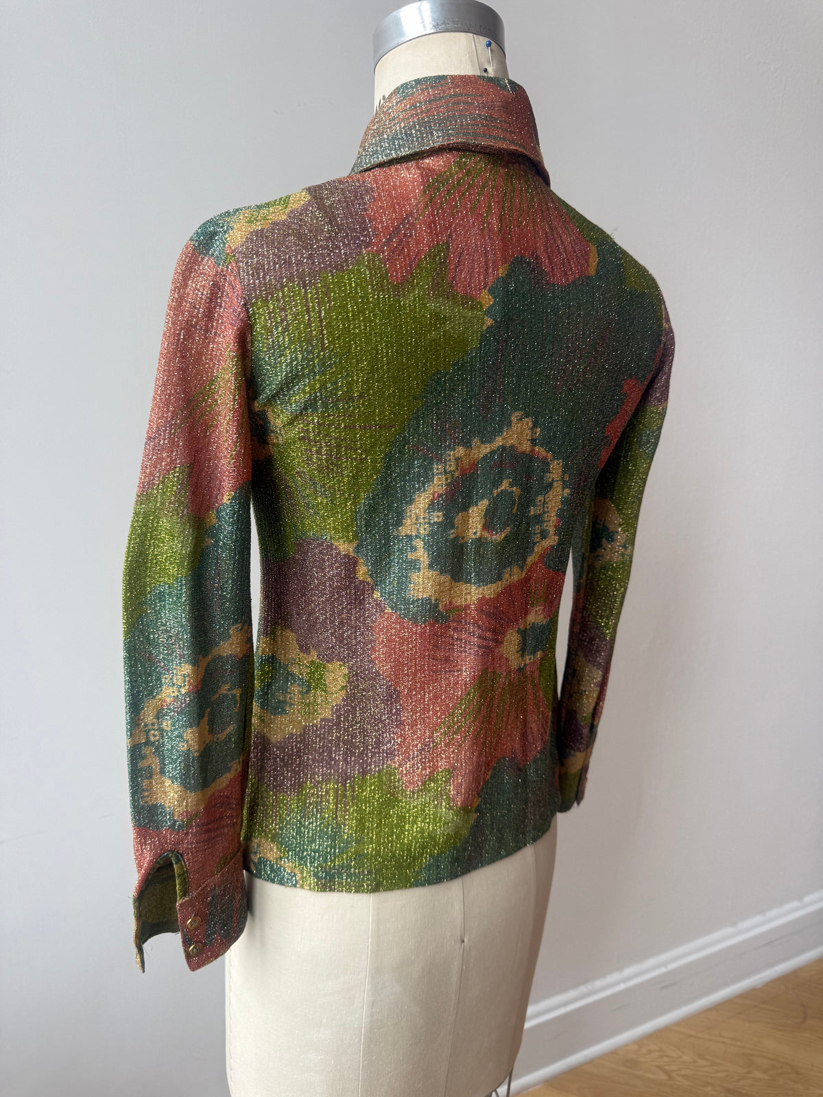 70s multicolored Lurex disco shirt