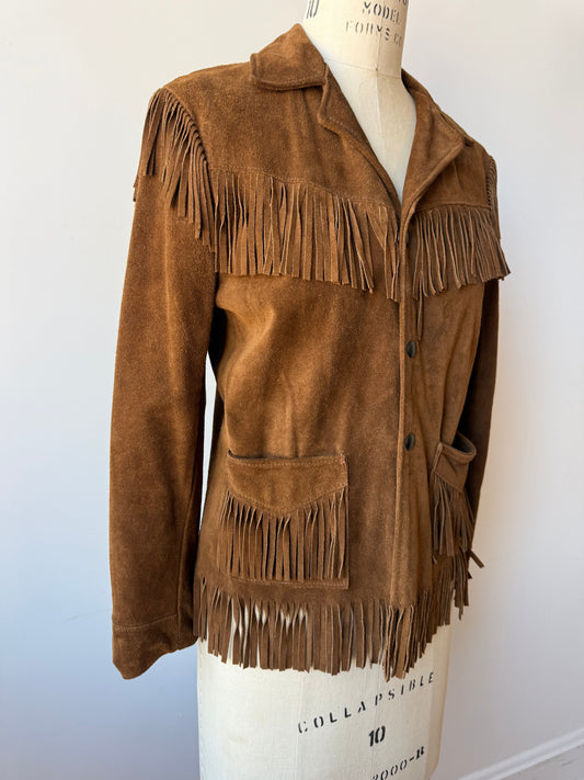 1960s Joo Kay Suede Fringe Jacket