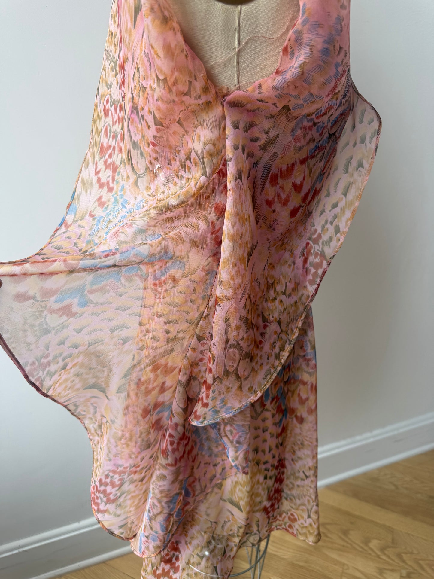 Y2K Vintage Sheer Butterfly Dress