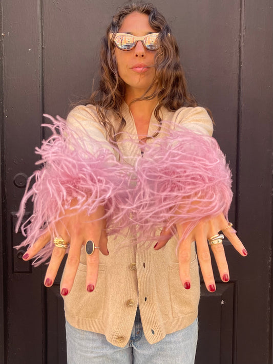 Ostrich Feather Cuffs