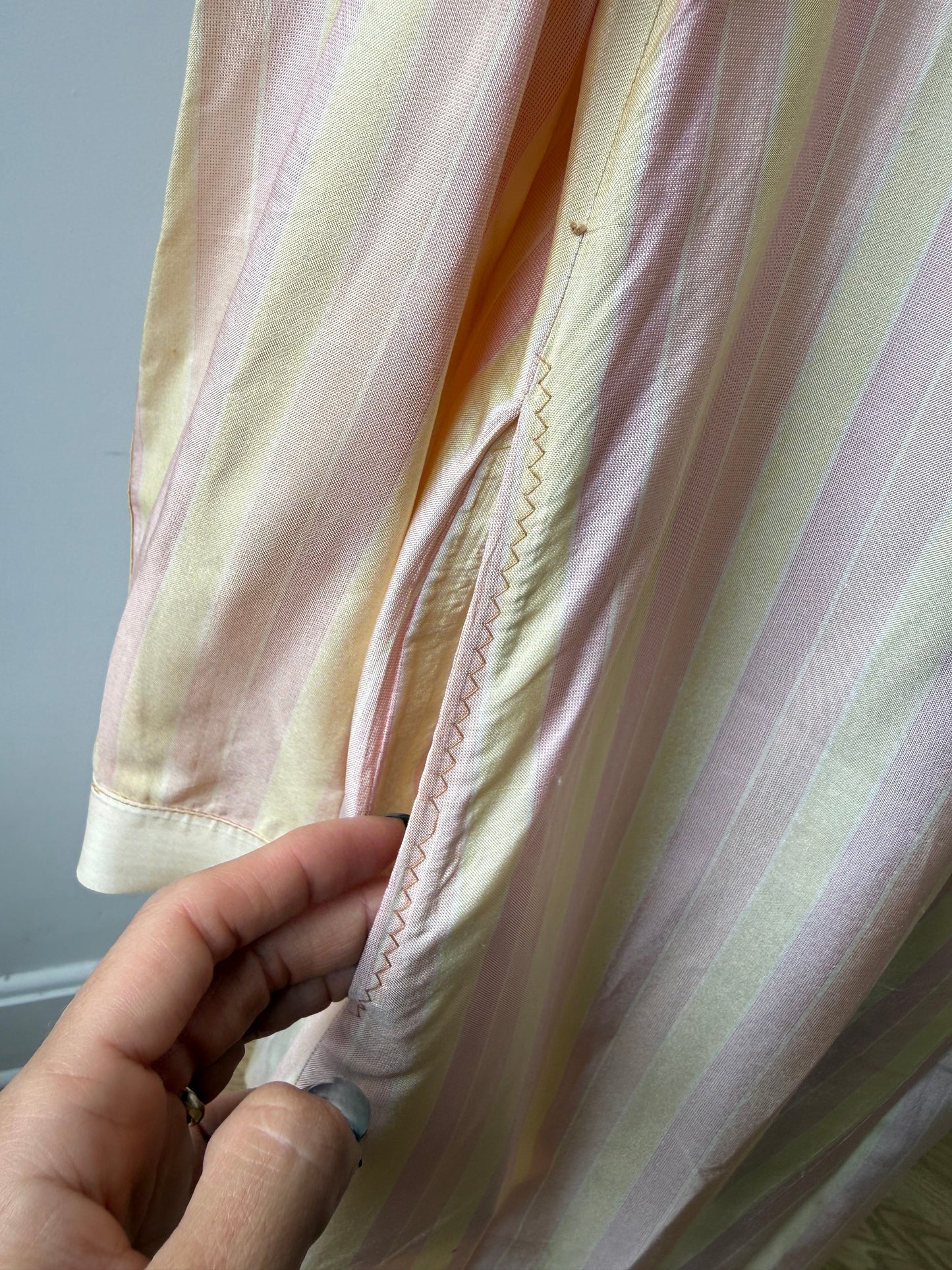 60s Lord & Taylor silk striped dress
