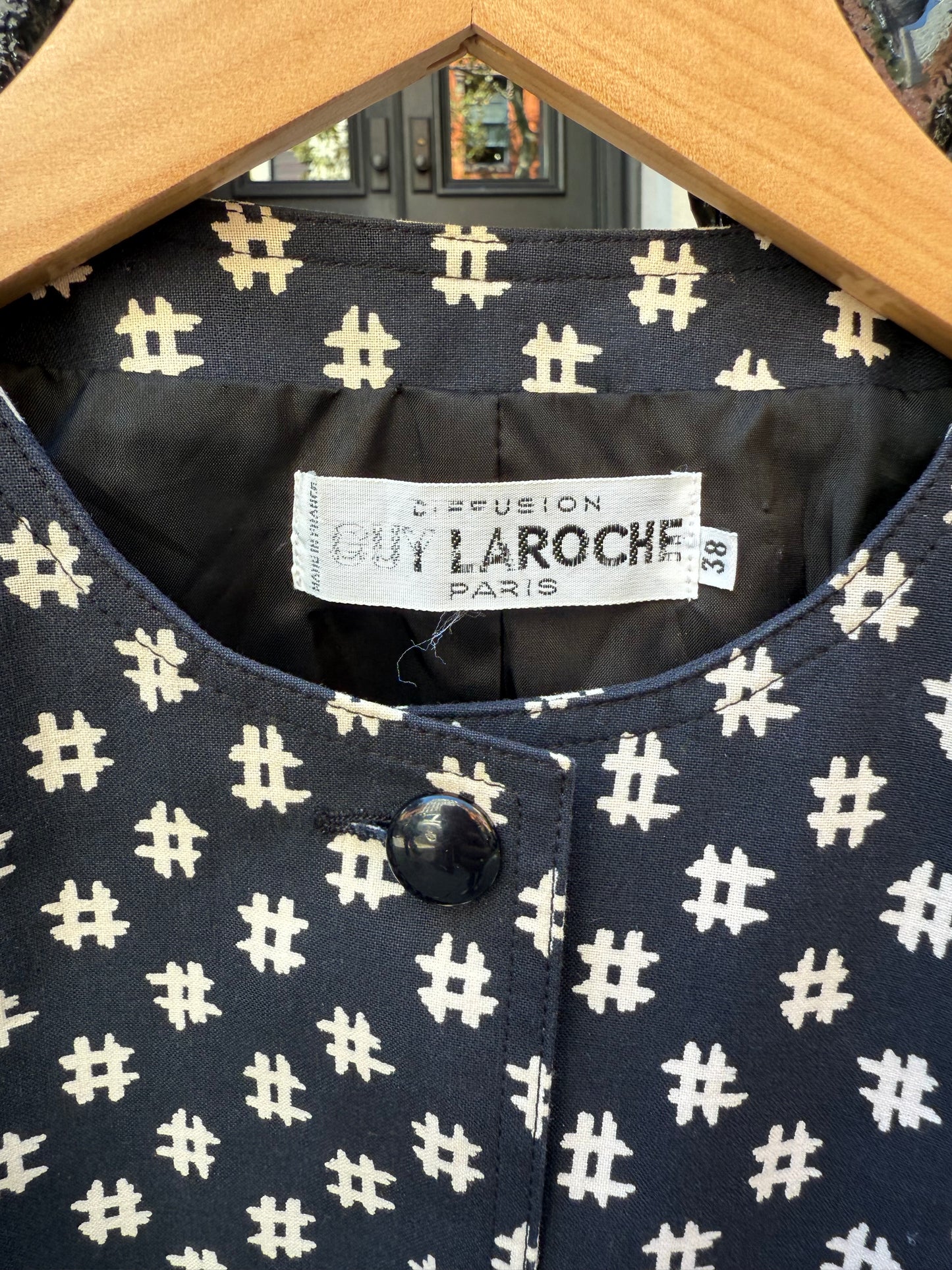 90s Guy Laroche black Puff Sleeve Jacket