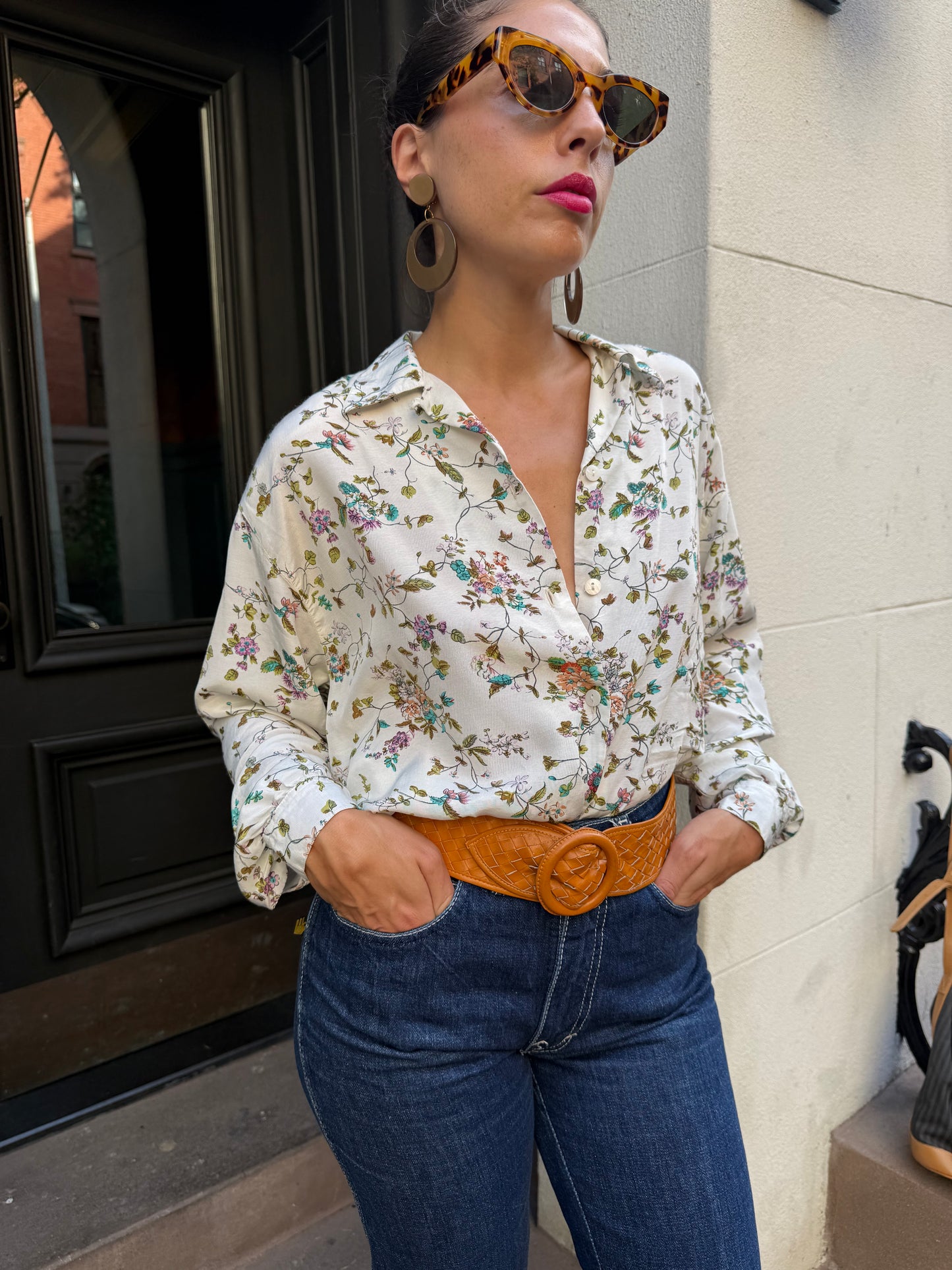 French Vintage Floral Blouse