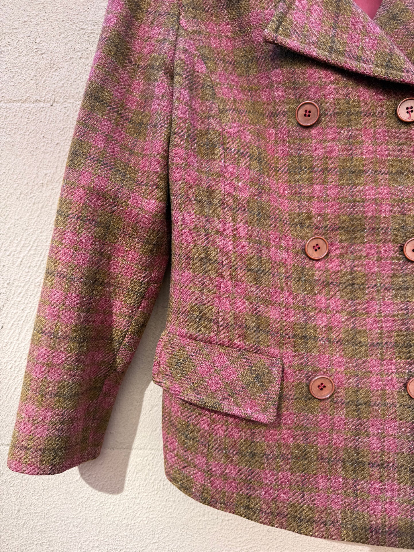 50s/60s Pendleton plaid berry skirt suit