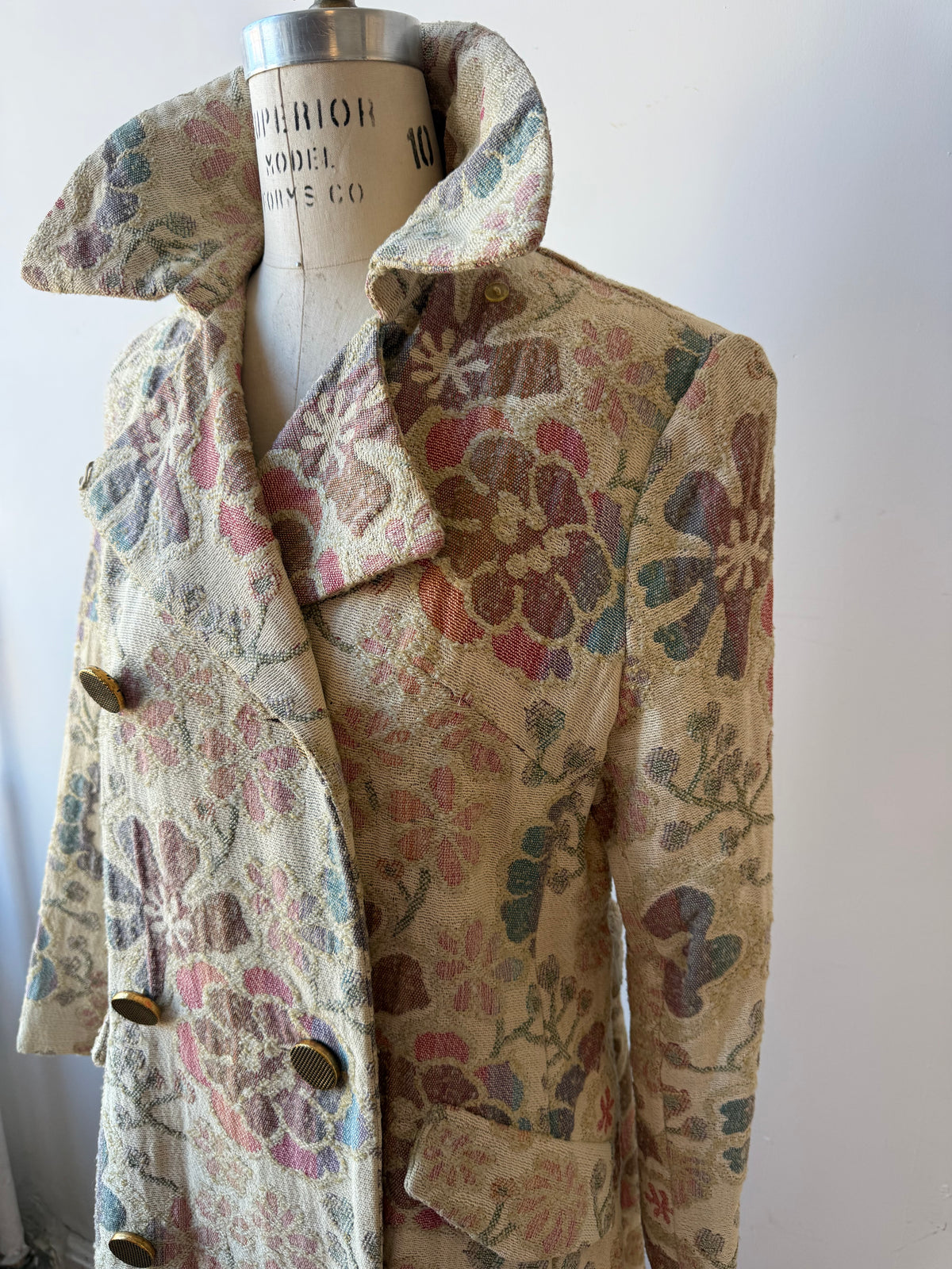 1960s Union Made Tapestry Style Brocade Coat