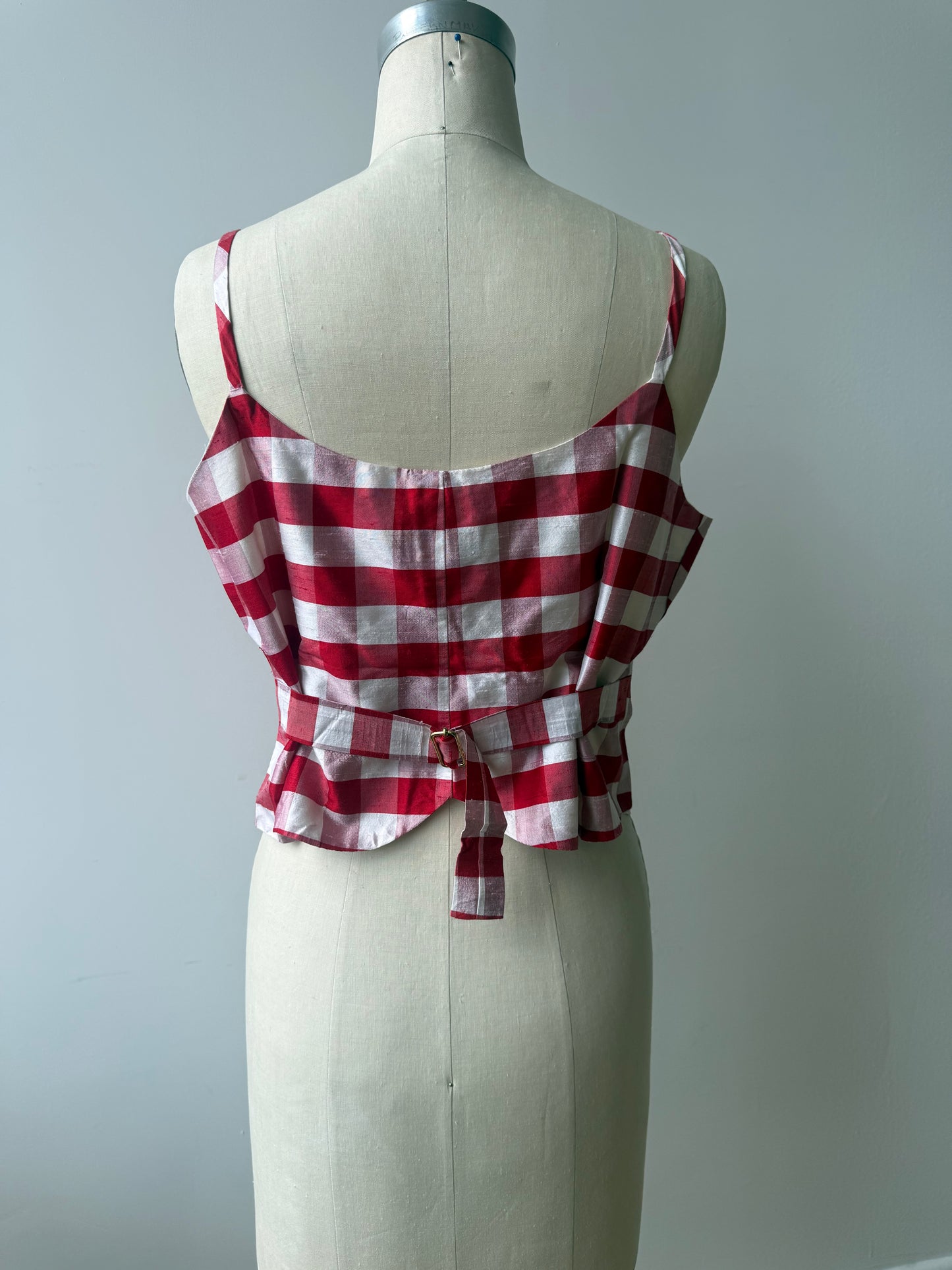 Vintage Silk Gingham Tank