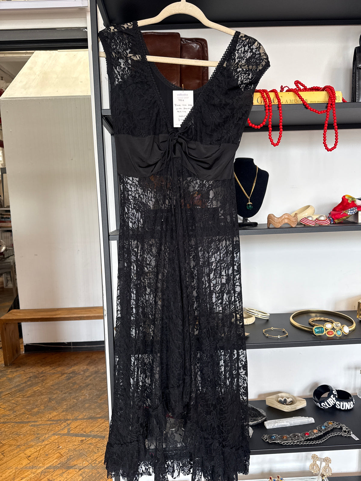 Black lace dress
