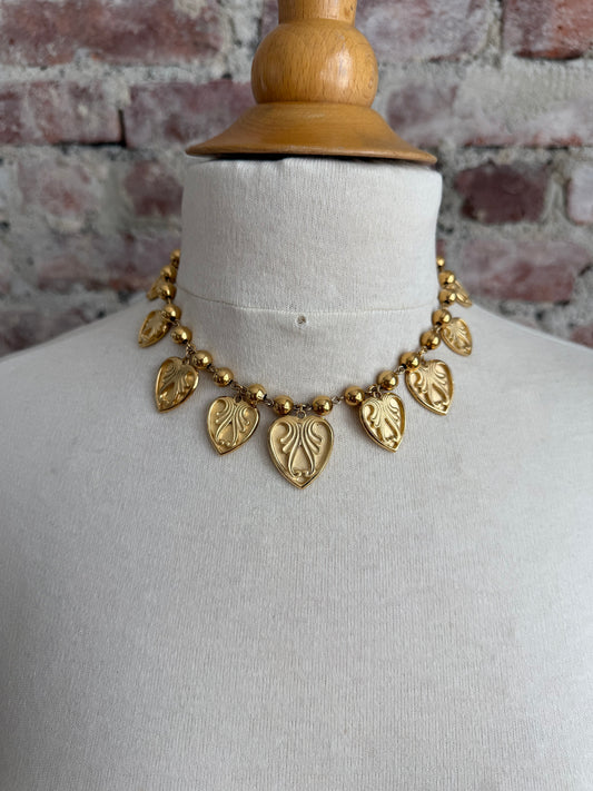Vintage Napier heart charm necklace