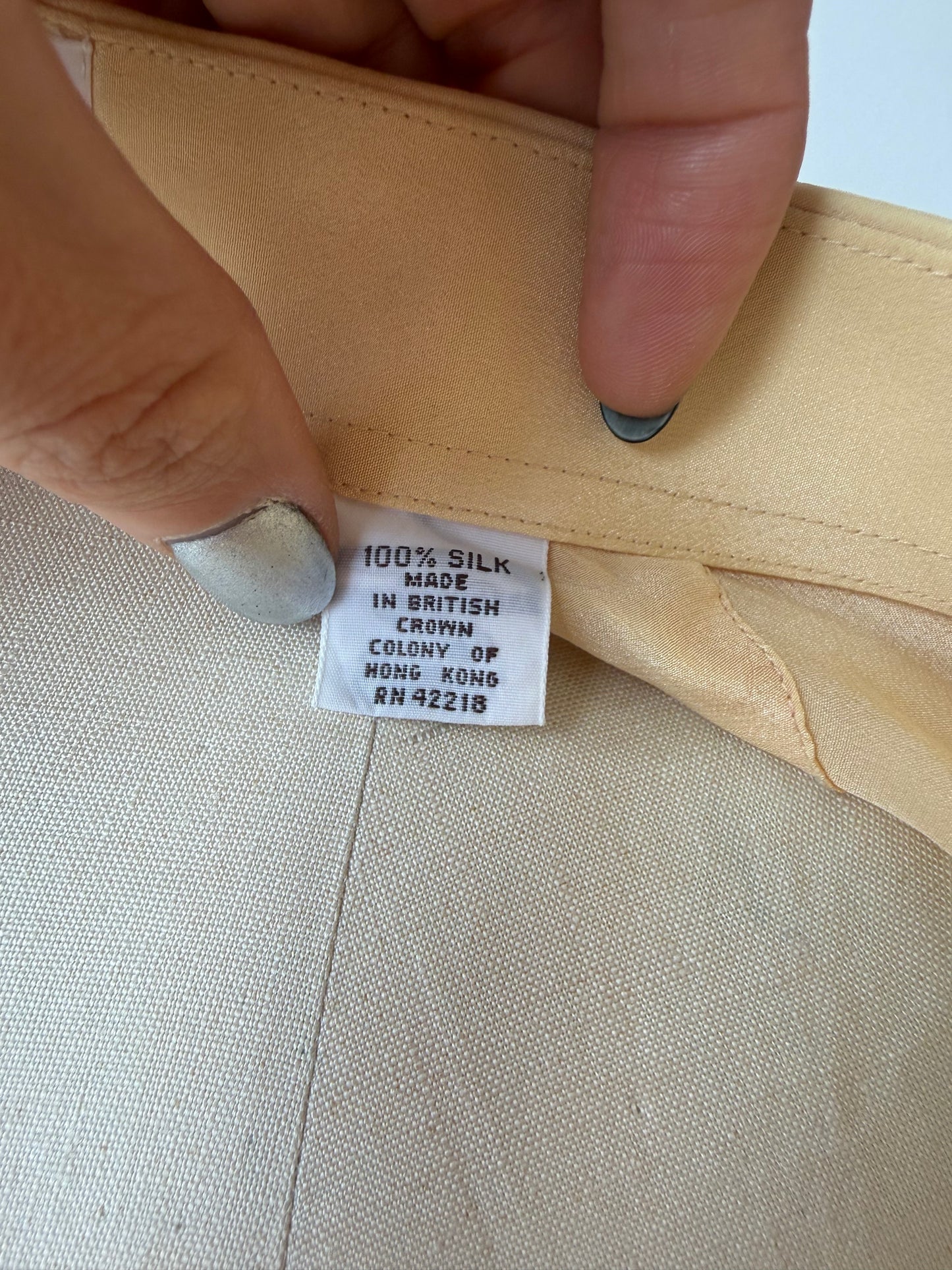 Vintage Butter Yellow Silk Givenchy Blouse