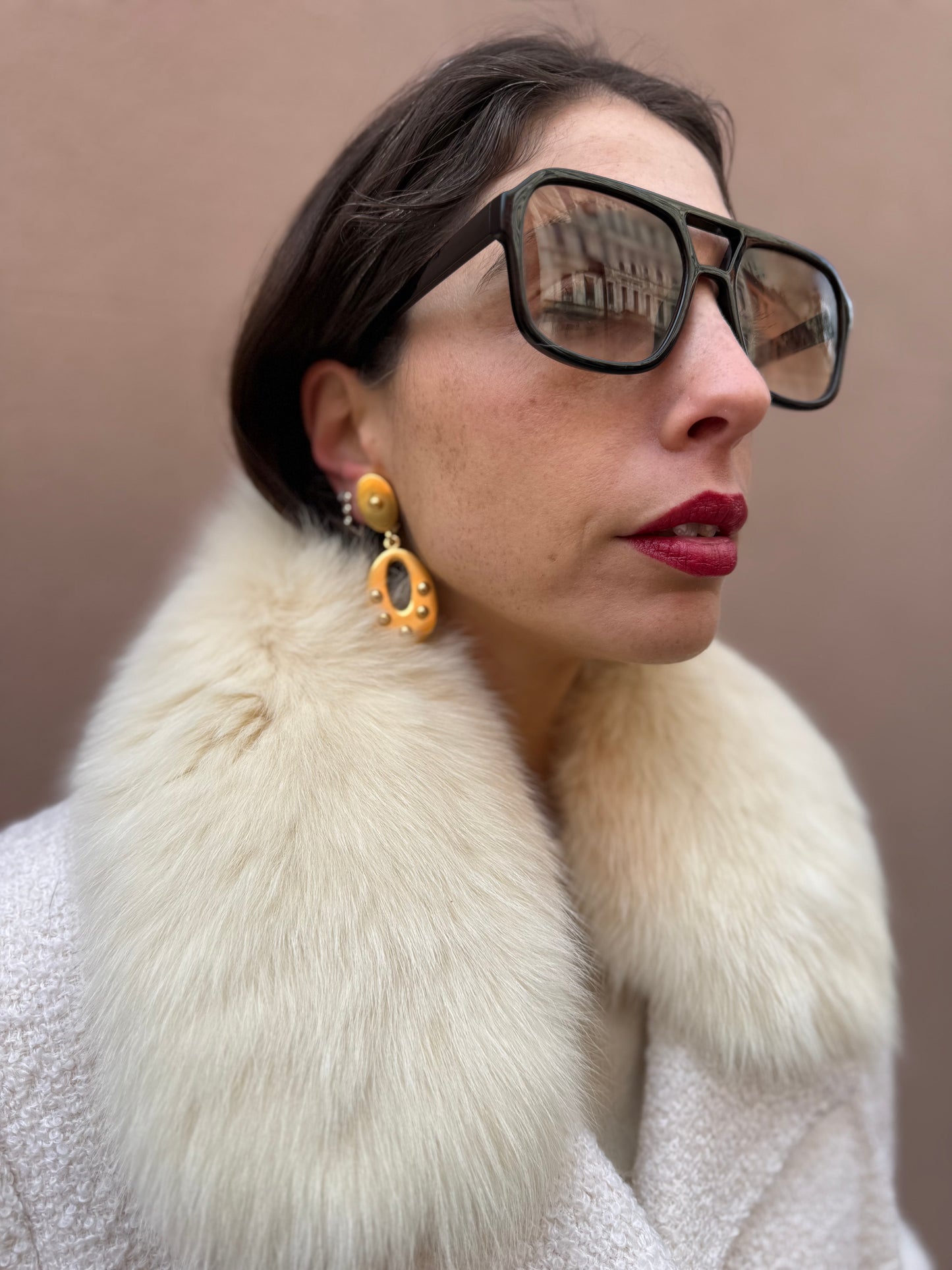 90s Deadstock Mod Oval Clip Earrings