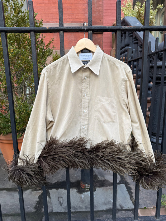 The Colette Feather Shirt Dior - Tan & Brown
