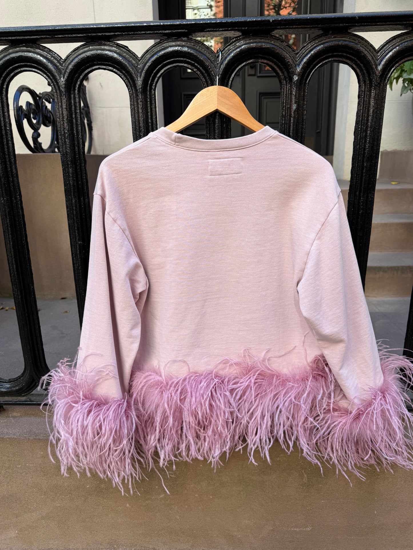 The Coco Feather Sweatshirt - Dusty Pink & Dusty Rose