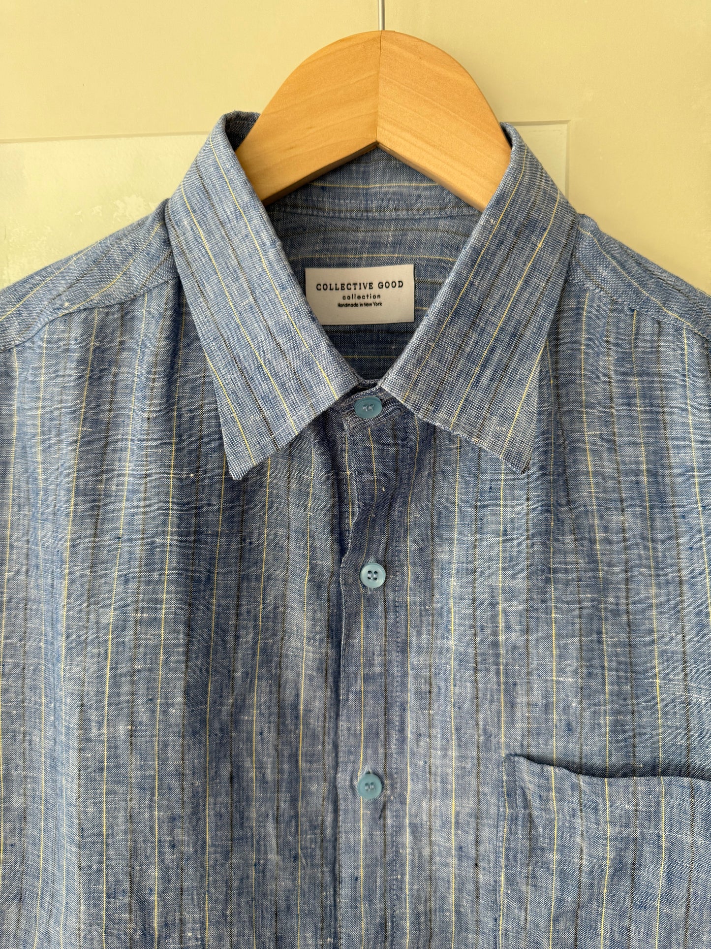 Colette - Blue Linen Stripe & Denim
