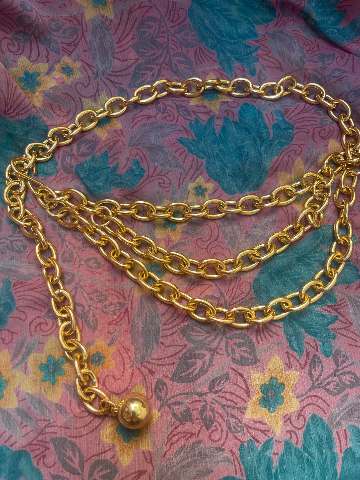 80s Triple strand chain belt