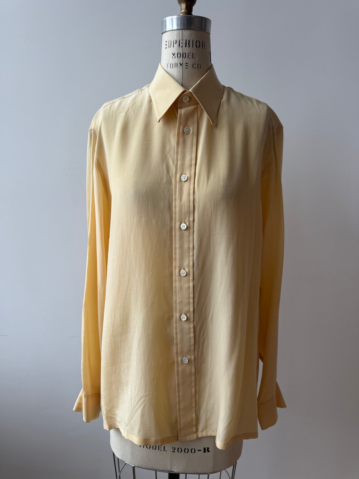 Vintage Butter Yellow Silk Givenchy Blouse
