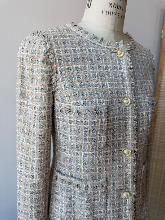 2004 Chanel Spring Cream Tweed Jacket