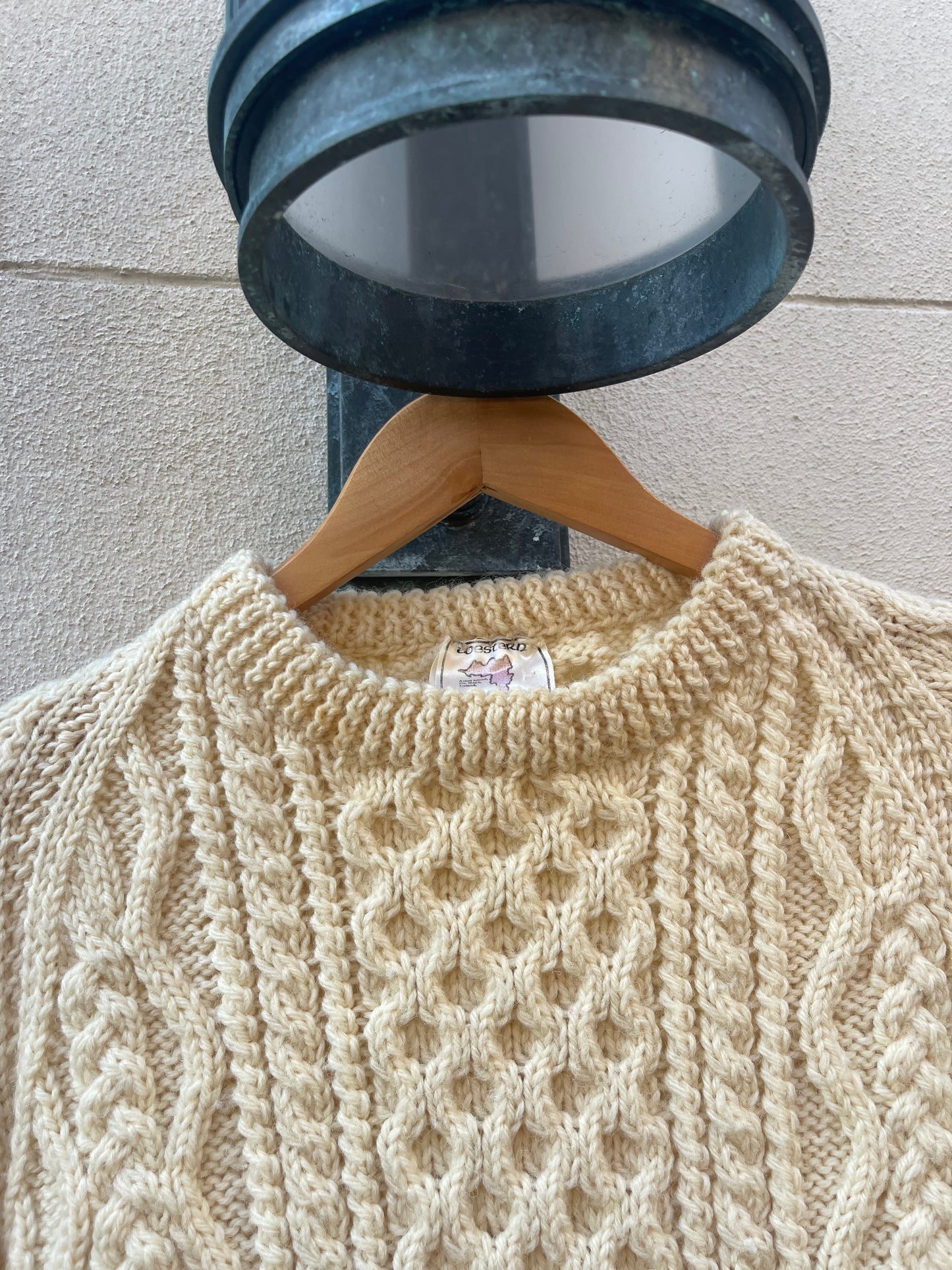 Vintage Irish Wool Cable Knit Sweater