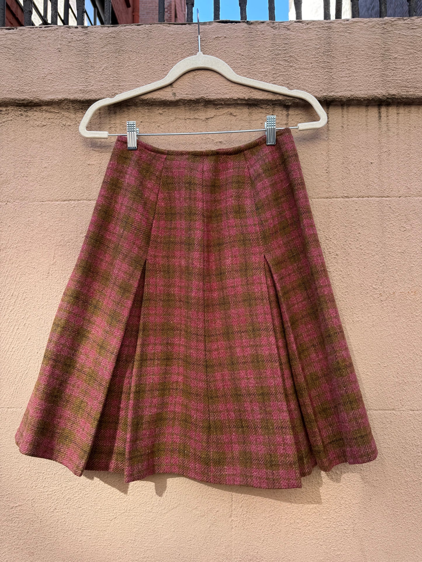 50s/60s Pendleton plaid berry skirt suit