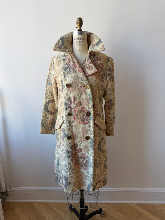 1960s Union Made Tapestry Style Brocade Coat