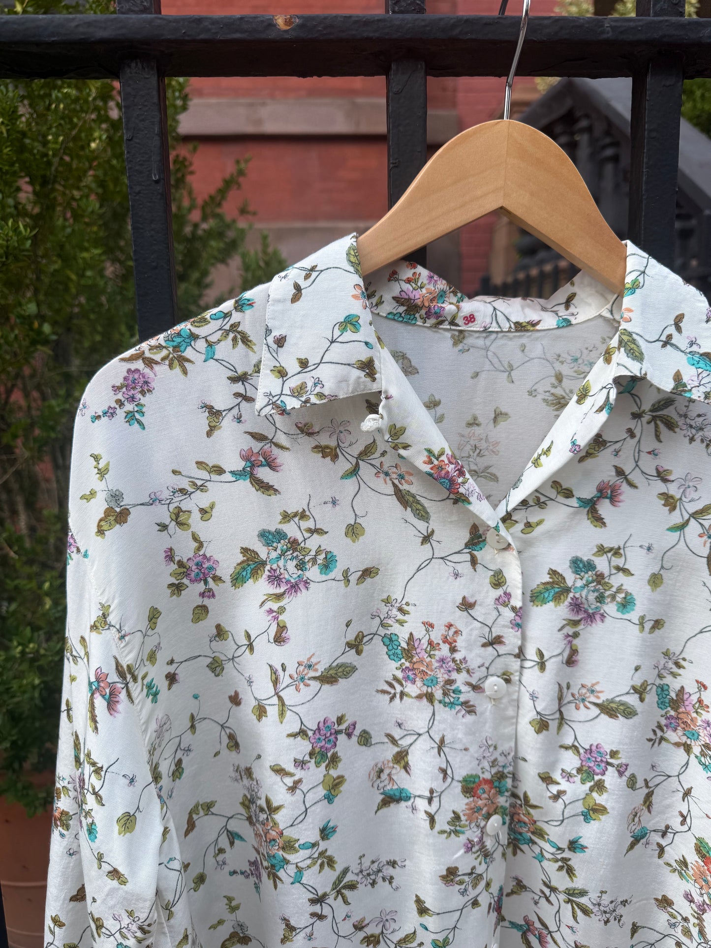 French Vintage Floral Blouse