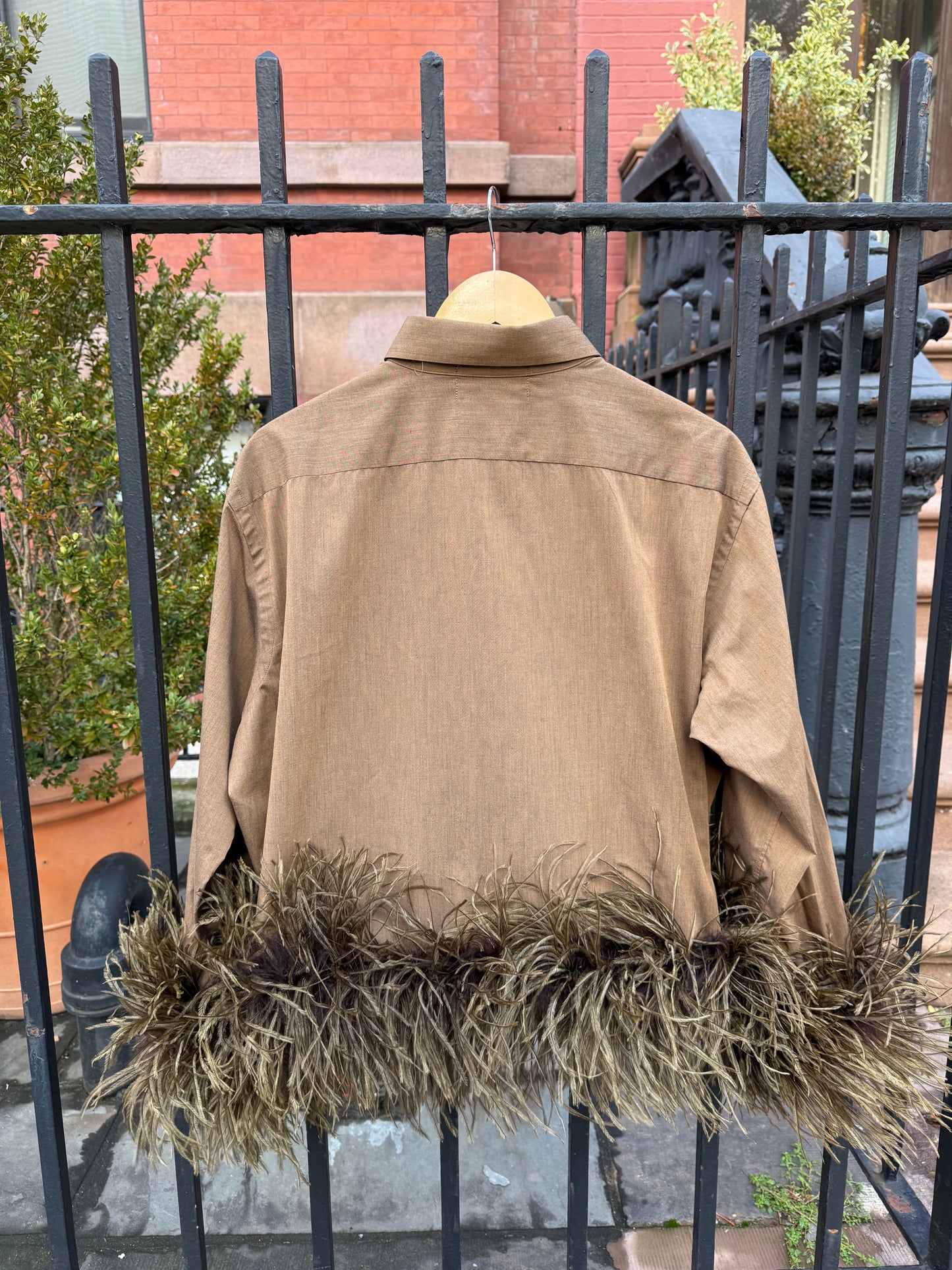 The Colette Feather Shirt - Dior Brown & Brown