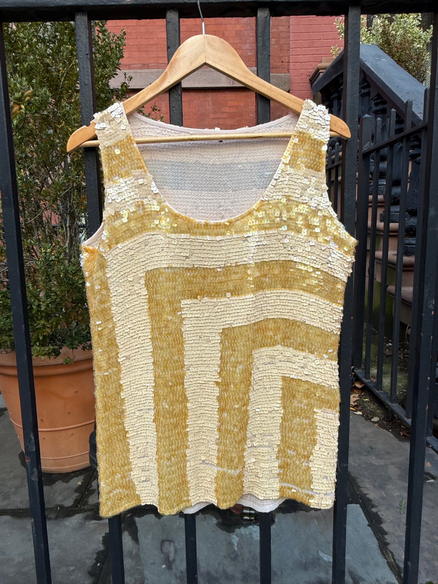 Vintage striped sequin tunic