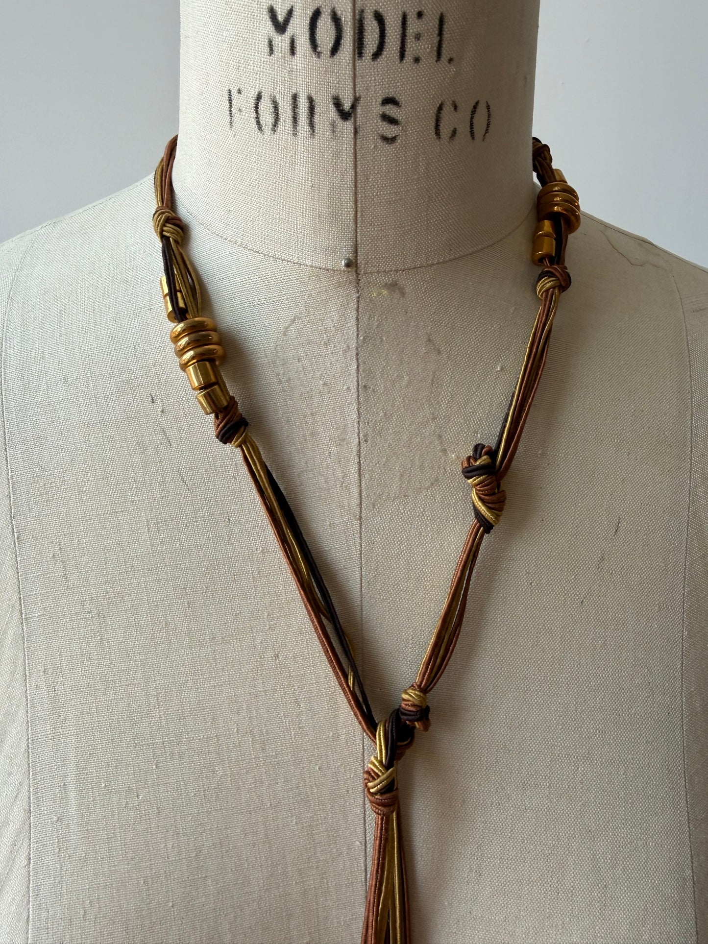 Vintage Rope Belt w Horn