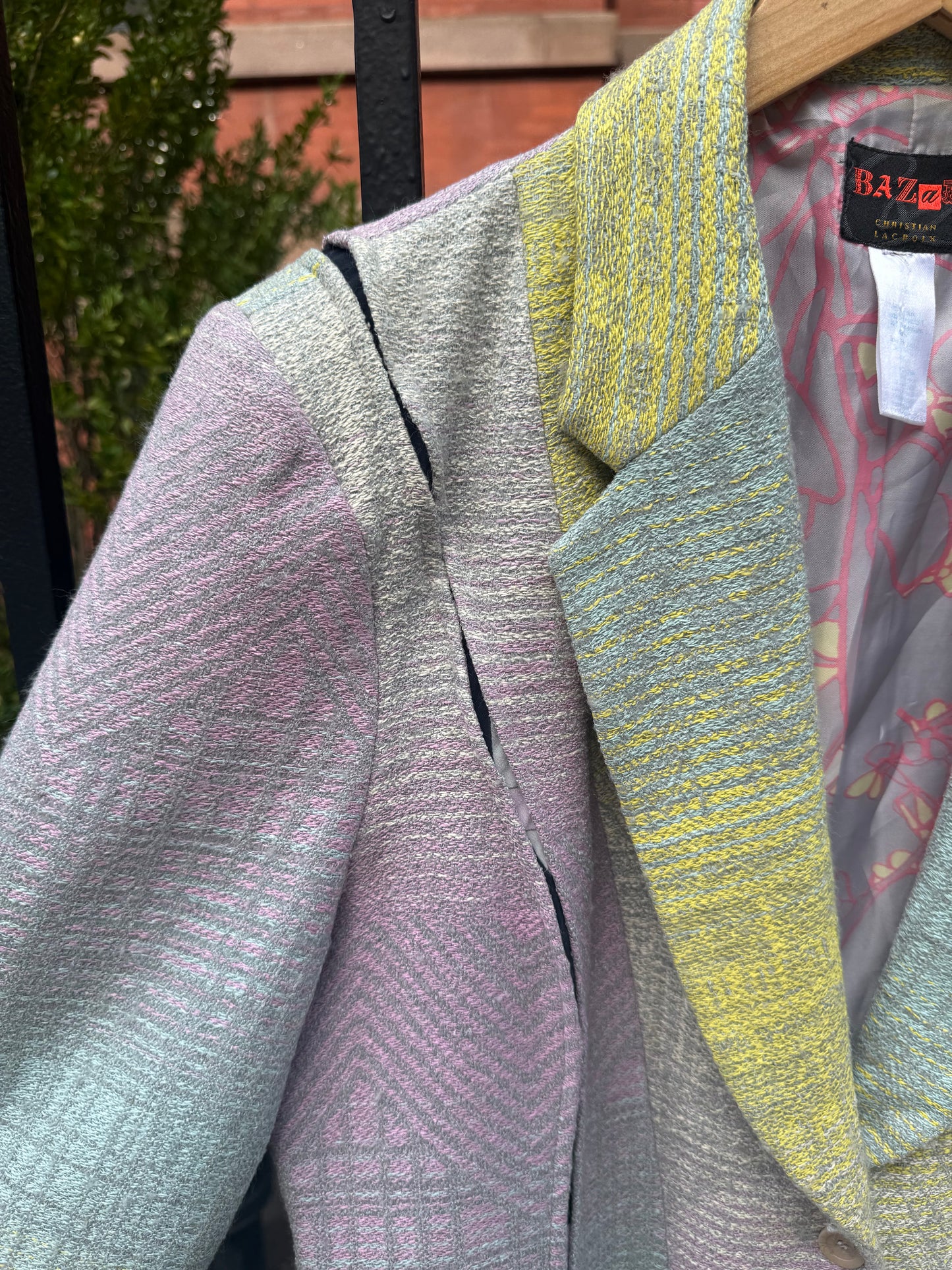 90s Vintage Christian LaCroix Bazar Ombré Pastel Blazer