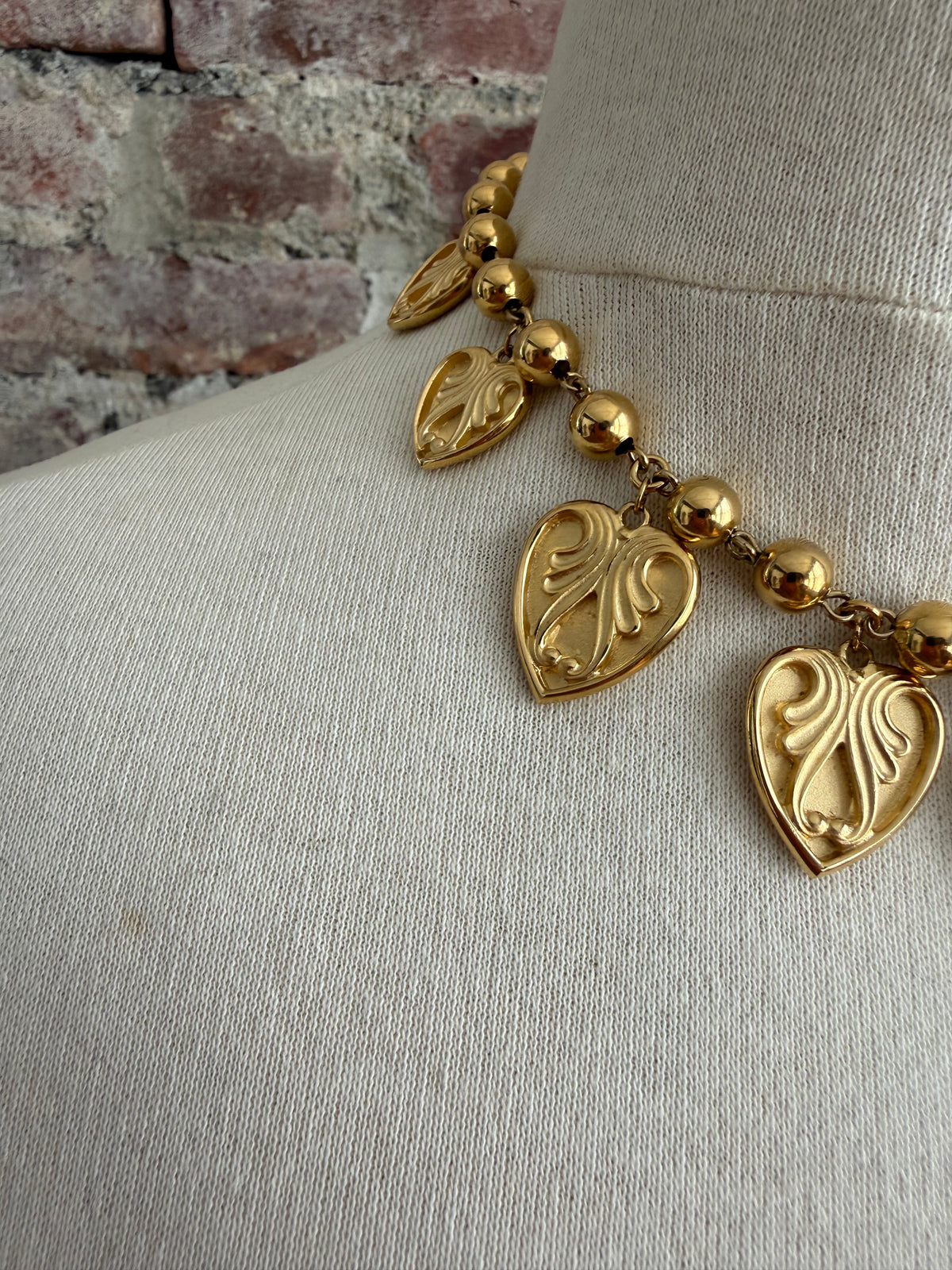 Vintage Napier heart charm necklace