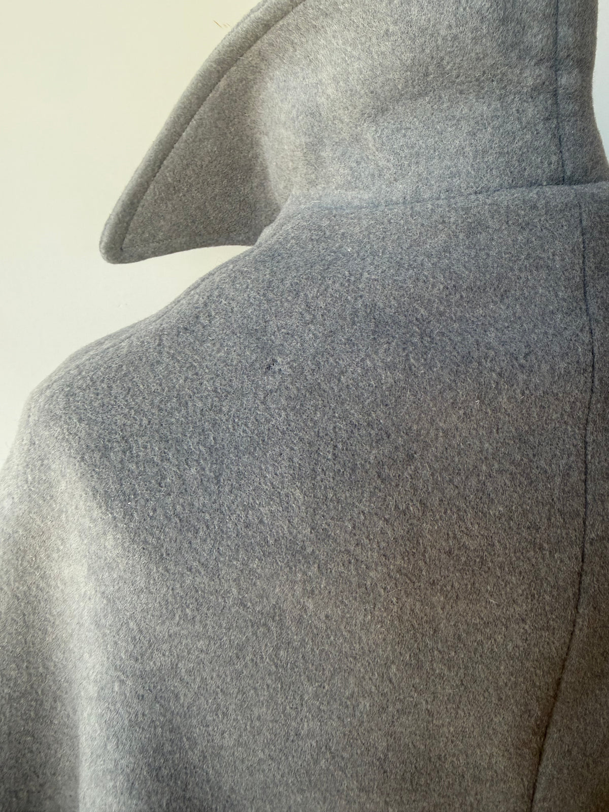 1960s Grey Boil Wool Capelet Coat
