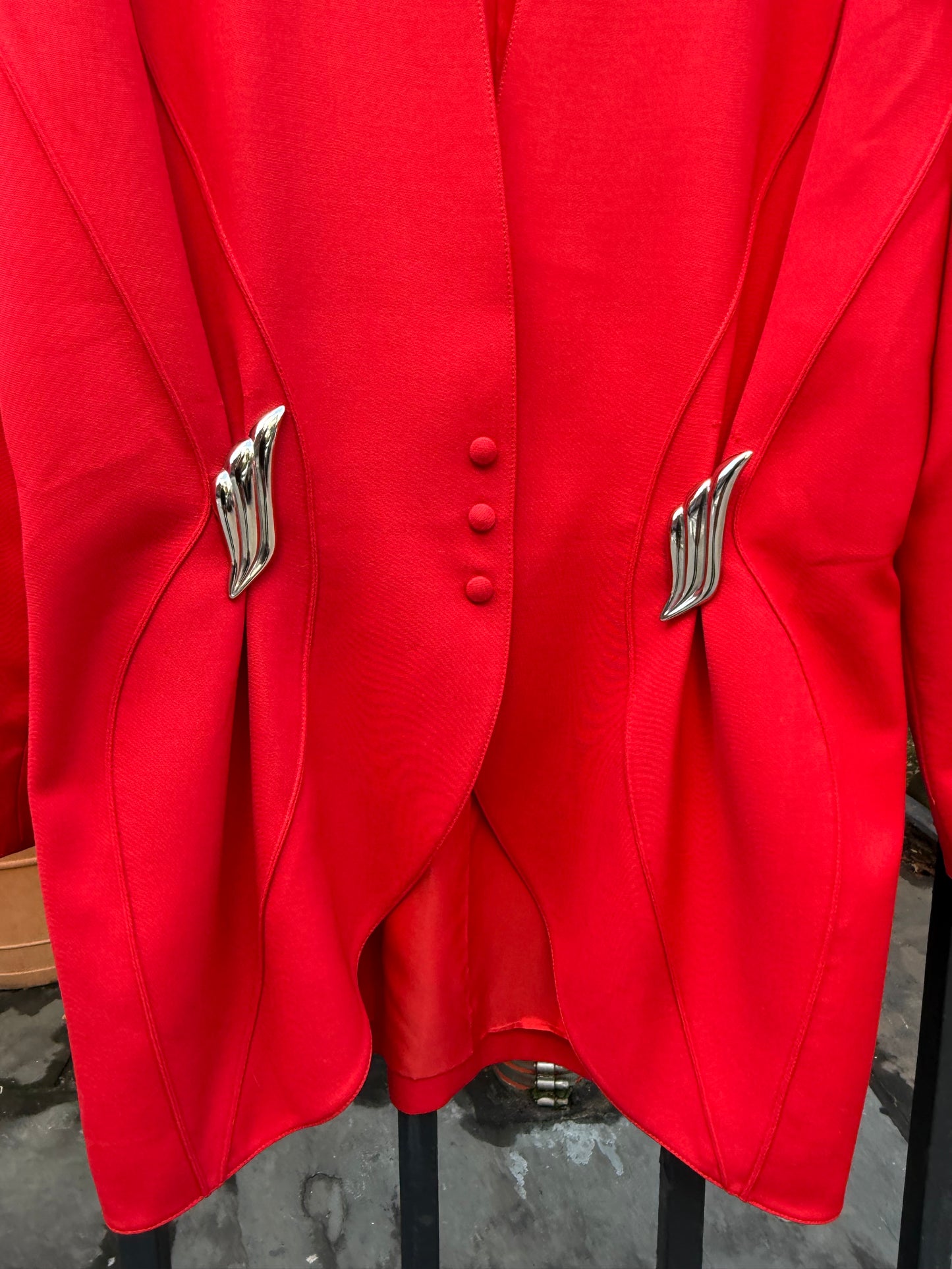 80s/90s Mugler Cherry Red Jacket