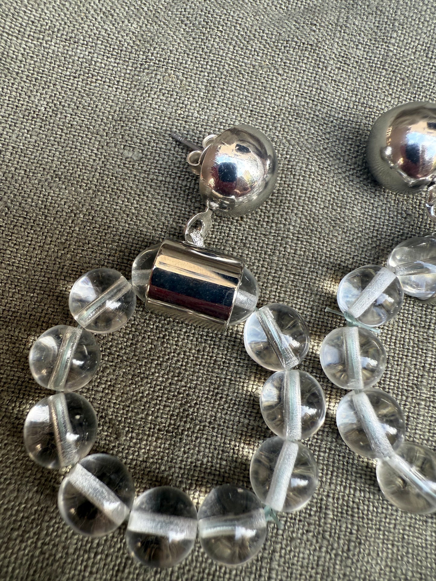 60s/70s Modernist Clear Lucite "Bubble" Earrings