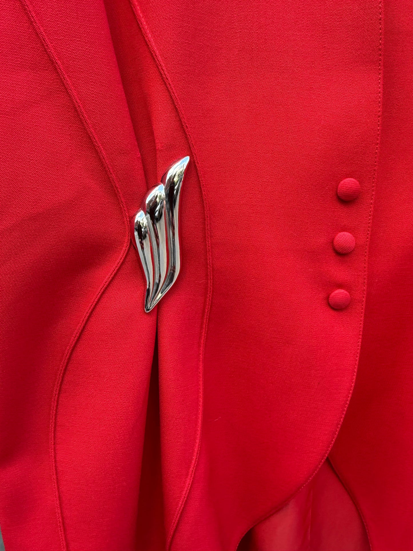 80s/90s Mugler Cherry Red Jacket