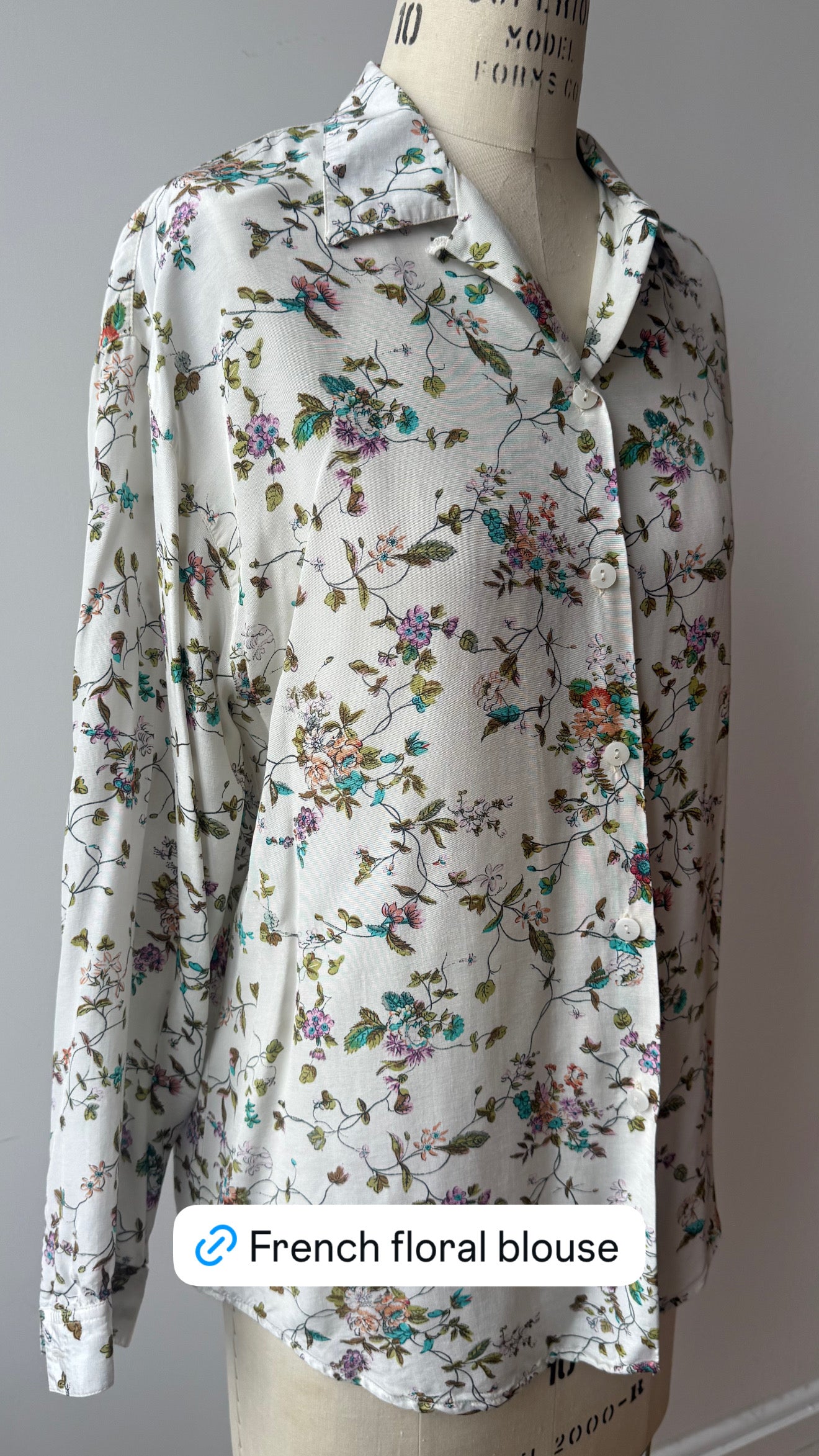 French Vintage Floral Blouse