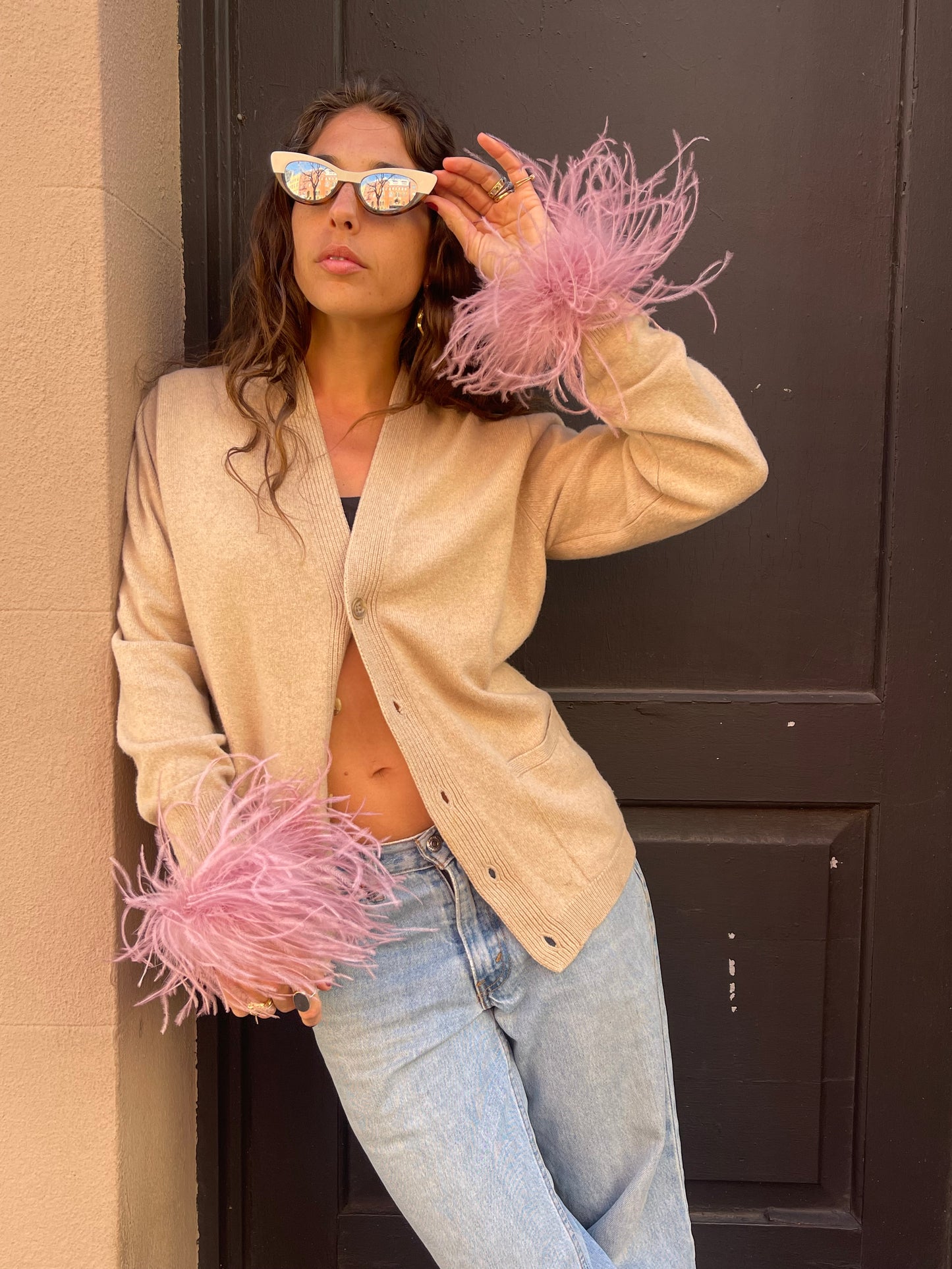 Ostrich Feather Cuffs