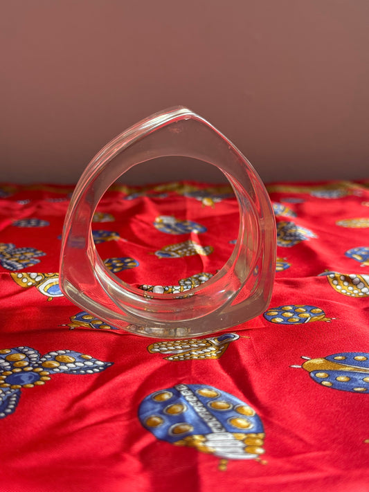 MCM clear chunky lucite bangle