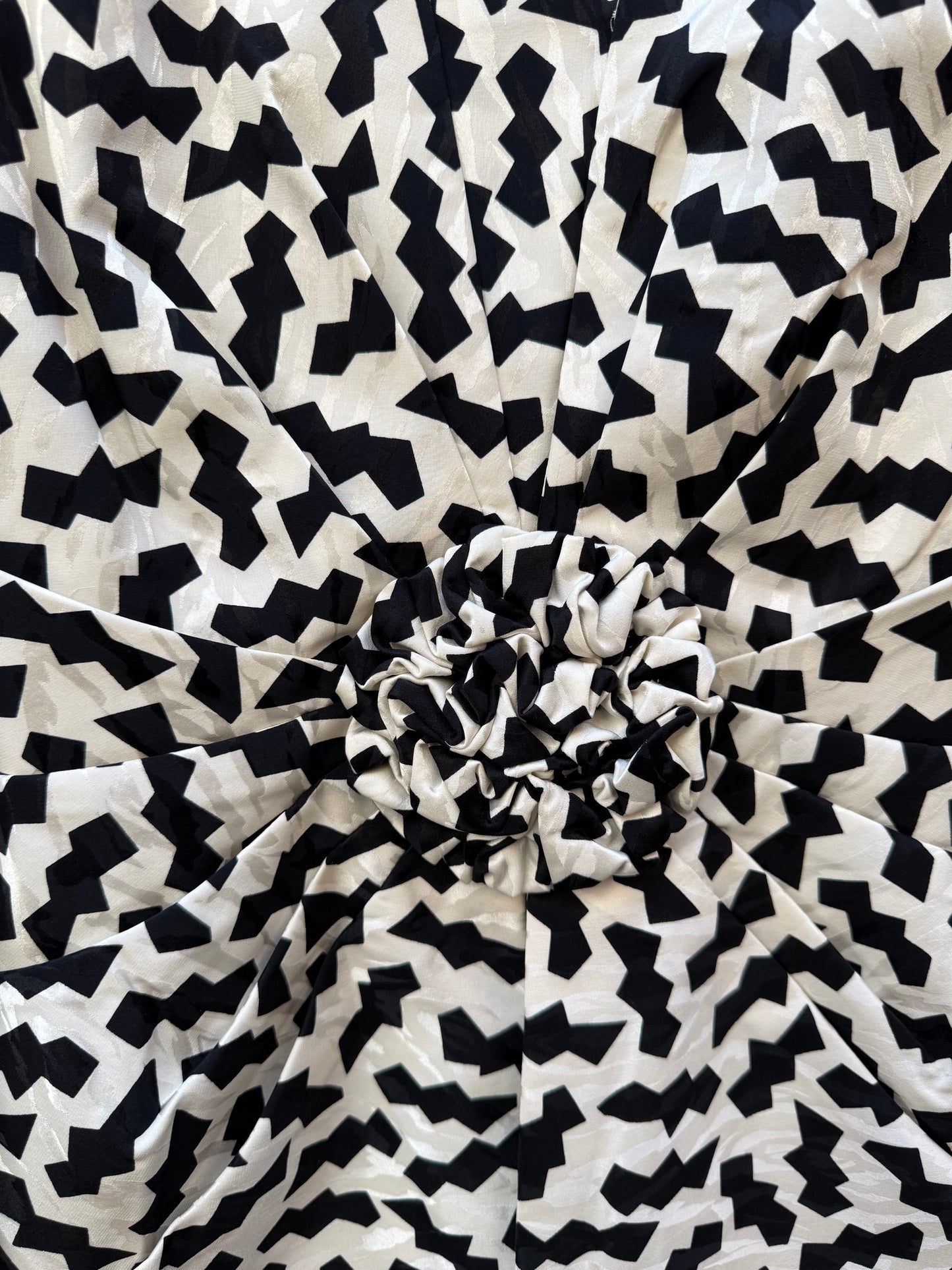 80s Silk Geometric Print Jacket by A.J. Bari