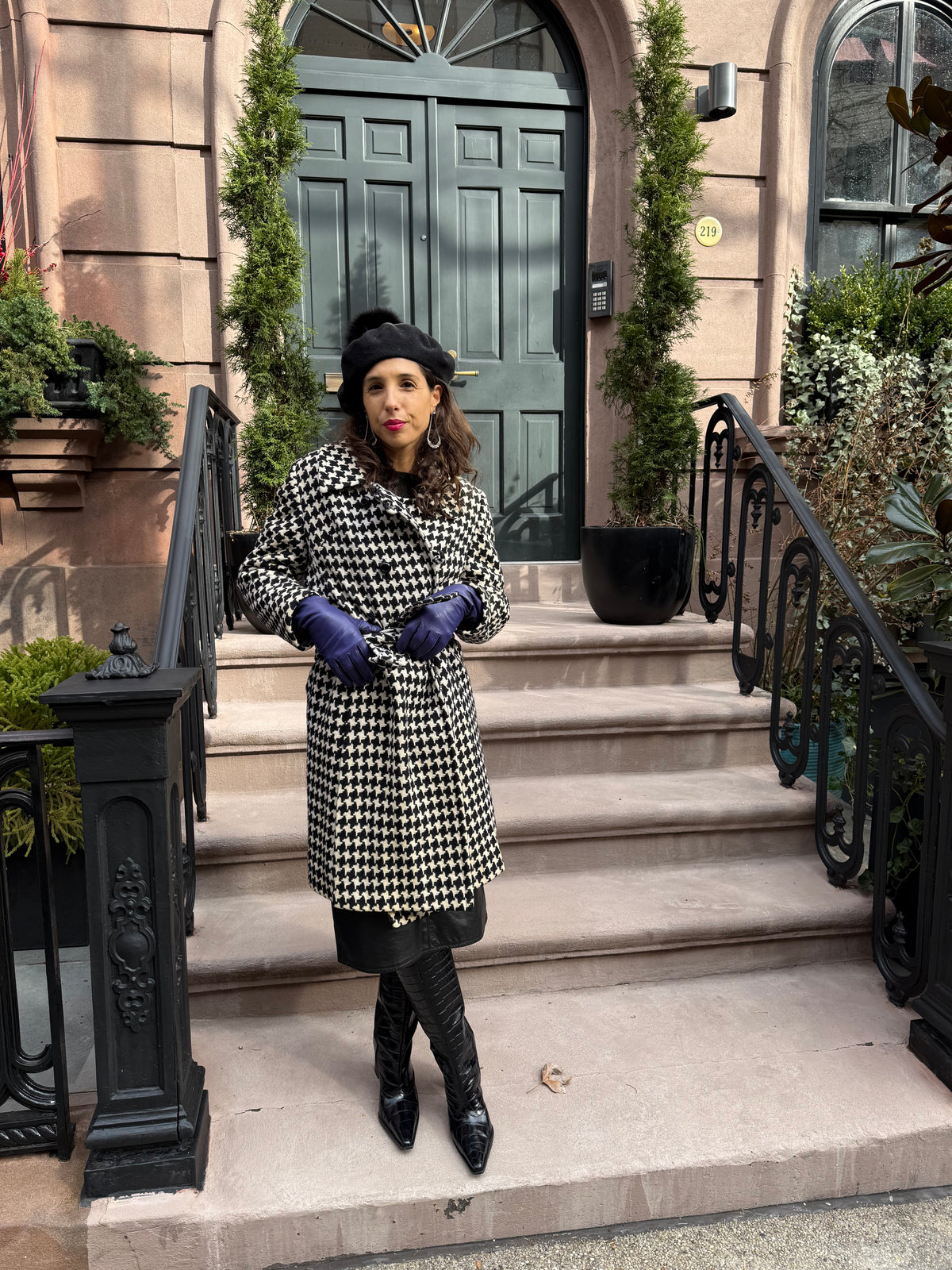 1960s  Houndstooth Wool Coat