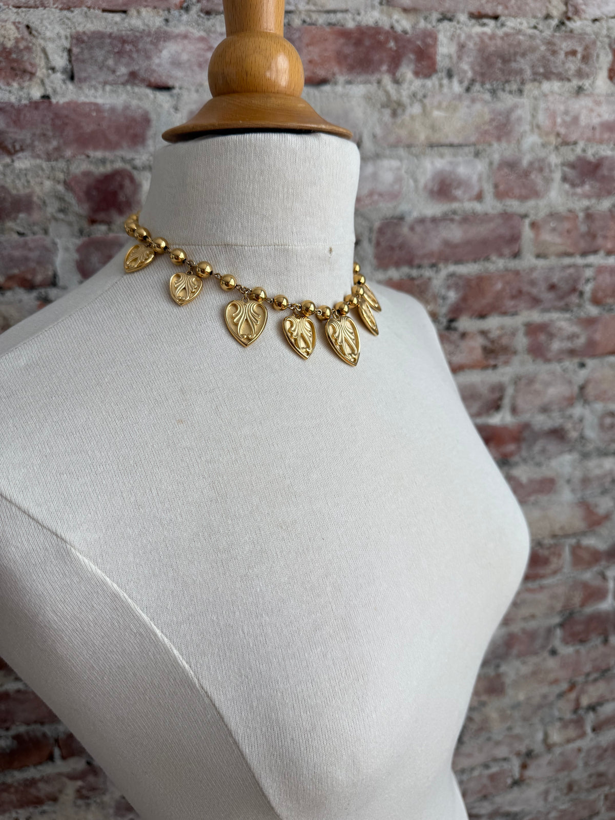 Vintage Napier heart charm necklace